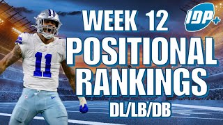 Top 15 Week 12 IDP Rankings Breakdown [upl. by Calondra]