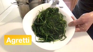 Steamed Agretti Really fast preparation [upl. by Nadab]