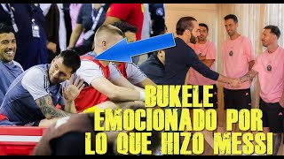 MESSI EMOCIONA A BUKELE Y TODO EL SALVADOR [upl. by Norrabal99]