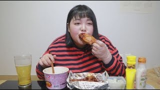 Yang Soo Bin까르보 불닭 볶음면에 자메이카 통다리 구이 띵조합Chicken amp Spicy Fire Noodles Mukbang [upl. by Deroo13]