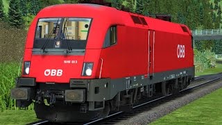 Tauernbahn ÖBB Taurus Rh1016 Überführung nach Badgastein Führerstandsmitfahrt Train Simulator 2017 [upl. by Hassi]