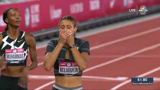 Sydney McLaughlin Smashes World Record In The 400m Hurdles [upl. by Hgalehs]