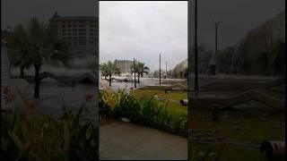 Cycloning conditions in Port Louis Cyclone Belal Mauritius belal cyclone weathernews portlouis [upl. by Luemas]