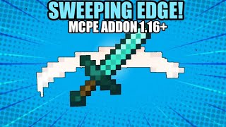 Sweeping Edge on BEDROCK minecraft addon addonmcpe [upl. by Arretal]