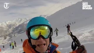 Graham Bell skis Grand Couloir run in Courchevel [upl. by Wiseman720]