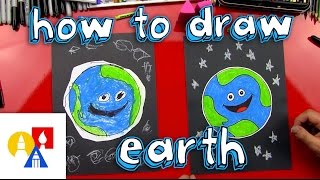 How To Draw Earth for young artists [upl. by Hatty]