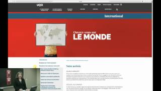 Rencontre dinformation sur le Web pour les nouveaux étudiants internationaux Hiver 2017 [upl. by Ithaman]