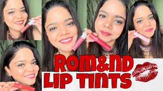 Romand juicy lasting tint shades  Korean lip tints  Madhuri Sharma [upl. by Farron]