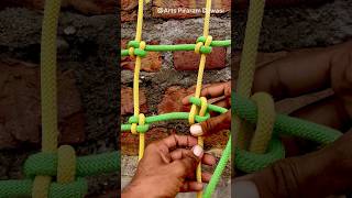 How to tie a knot with a cargo net and climbing net rope [upl. by Atekihc]