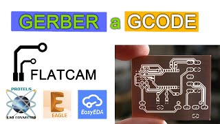 Convertir Archivos Gerber a GCode Grabar Perforar y Cortar PCB para CNC  FlatCAM [upl. by Odranar721]