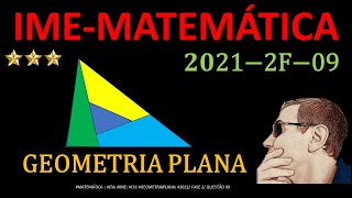 IME  2021  FASE 2  Questão 09  MATEMÁTICA Questão Resolvida de GEOMETRIA PLANASIL292 [upl. by Otit]