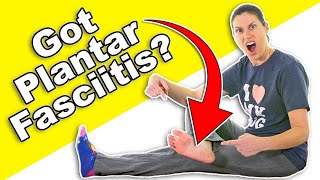 The BEST Plantar Fasciitis Pain Relief Stretches [upl. by Lehcar570]