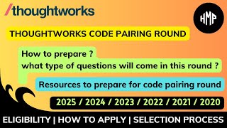 How to prepare for thoughtworks code pairing round  thoughtworks code pairing round  thoughtworks [upl. by Constanta]