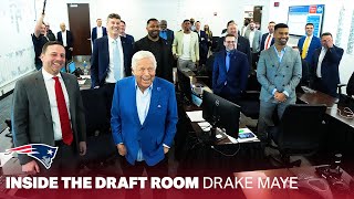 EXCLUSIVE Inside the Draft Room as Patriots Select Drake Maye  2024 NFL Draft [upl. by Koa]