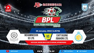 LIVE  Mohammedan SC vs Chittagong Abahoni  BPL 202324 [upl. by Fortunna528]