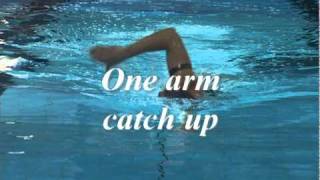 swimming  freestyle  catch up drill variations [upl. by Fishback295]