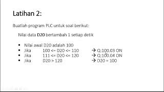 PLC OMRON CXProgrammer Compare Instruction [upl. by Sezen]