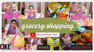 यह रही मेरी इस महीने की grocery ll My grocery shopping for this monthMom and Muskan vlogs ll [upl. by Otsedom]