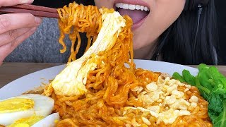 ASMR CHEESY CHEWY SPICY NOODLES 먹방 Eating Sounds No Talking  ASMR Phan [upl. by Oznerol770]