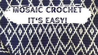 How to Crochet  Mosaic Style Tutorial and How to Read a Pattern [upl. by Aryt397]