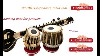 deep chandi tabla taal 80 bmp 10 mins nonstop loop No Copyright Royalty Free [upl. by Anaet]