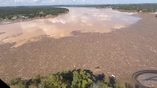 TVA installs milelong boom to gather flood debris in Douglas Lake [upl. by Feledy212]