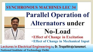 SM34 Parallel Operation of Alternators under No Load [upl. by Iphigenia]