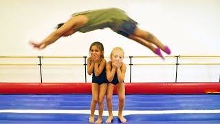 Everleigh and Ava FLIP OUT at GYMNASTICS Bestie Goals [upl. by Ojillek679]