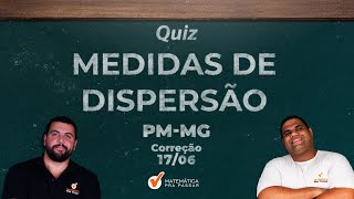 Aprenda medidas de dispersão para PM MG  Quiz MPP [upl. by Salomone]