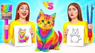 Who Draws it Better Take The Prize Challenge  Funny Food Hacks by Multi DO Challenge [upl. by Ennovehs]