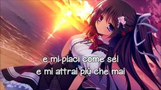 Nightcore  Shape of You Italian Version  Testo [upl. by Nonnahsal406]