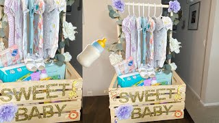 DIY Baby Shower Crate  How To  Easy Thoughtful and Adorable Baby Gifts  2021 [upl. by Bruning]