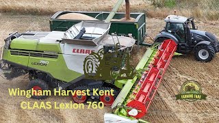 Wingham Wheat Harvest 8th of August CLAAS Lexion 760 [upl. by Namyh]