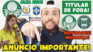 SAIU AGORA ANÚNCIO NO PALMEIRAS SURPREENDE CIFRAS FORAM DIVULGADAS TITULAR DE FORA NOVIDADES E [upl. by Brunell]