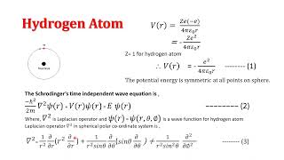 Schrodingers Wave Equation for Hydrogen Atom [upl. by Bez193]