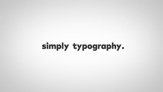 Simply Typography  FREE AFTER EFFECTS TEMPLATE [upl. by Wooldridge]