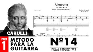 Ferdinando Carulli  Op241 Nº14 Allegretto Mi Mayor  Método Completo para la Guitarra [upl. by Romeyn554]