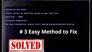 3 Method How to Fix 3F0 boot device not found or hard drive error [upl. by Letsirhc779]