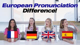 British French German Spanish Pronunciation Differences [upl. by Assyral]