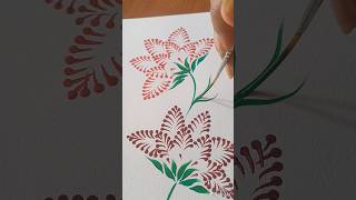 Toothpick technique  Flowers Painting with a Toothpick  Acrylic painting ideas  Satisfying Art [upl. by Yance]