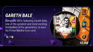 GARETH BALE 98 ALL SBC SOLUTION MADFUT 24 [upl. by Ayekal719]