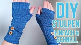 Armstulpen aus Socken selber machen  Stulpen DIY [upl. by Novanod605]