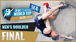 🔥IFSC Mens Boulder Final World Cup SEOUL 2024 [upl. by Iadrahs]