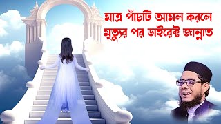 মাত্র পাঁচটি আমল করলে মৃত্যুর পর ডাইরেক্ট জান্নাত mufti shahidur rahman mahmudabadi waz 2024download [upl. by Braynard]