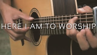 Here I Am To Worship  Tim Hughes Fingerstyle Guitar Cover by Albert Gyorfi TABS [upl. by Celestyn]