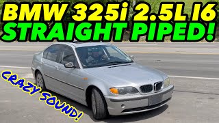 2002 BMW 325i 25L I6 w STRAIGHT PIPES [upl. by Jud]