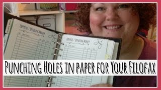 How to punch 6 holes for your filofax paper with a two hole puncher [upl. by Emeline]