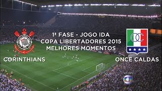 Melhores Momentos  Corinthians 4 x 0 Once CaldasCOL  Libertadores  04022015 [upl. by Aylward]