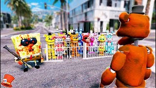 CAN WITHERED FREDDY SAVE FNAF WORLD FROM SPONGEBOBEXE GTA 5 Mods FNAF RedHatter [upl. by Kalman535]