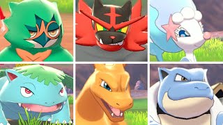 Pokémon Sword amp Shield  All Starter Signature Moves [upl. by Trellas977]